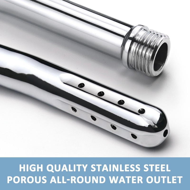 Metal Shower Cleaner Enema Douche System, Handheld Water Nozzle Silver gallery