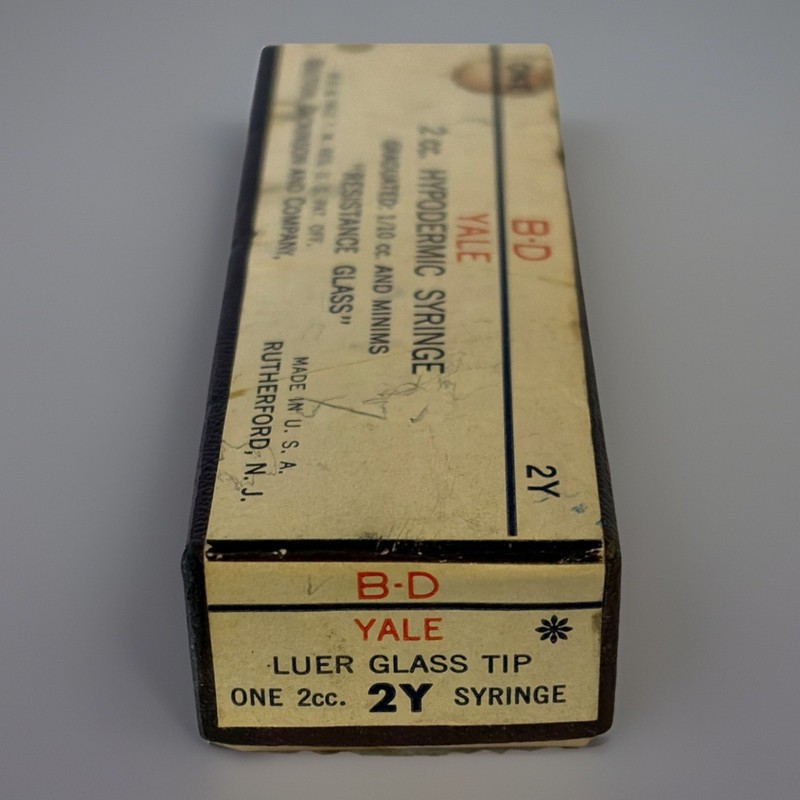 Vintage Glass Hypodermic Syringe 2 cc B-D Yale Collectible Medical Instruments gallery