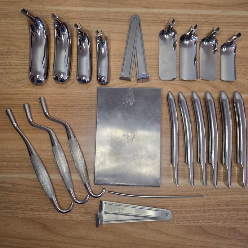 Rare WWII Era Aesculap Sterilcontainer Obstetric Surgical Instrument Set Medical gallery