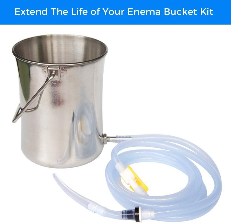 Enema-Bag/Bucket Kit Replacement Part, Silicone Enema Hose 6.5ft, White gallery