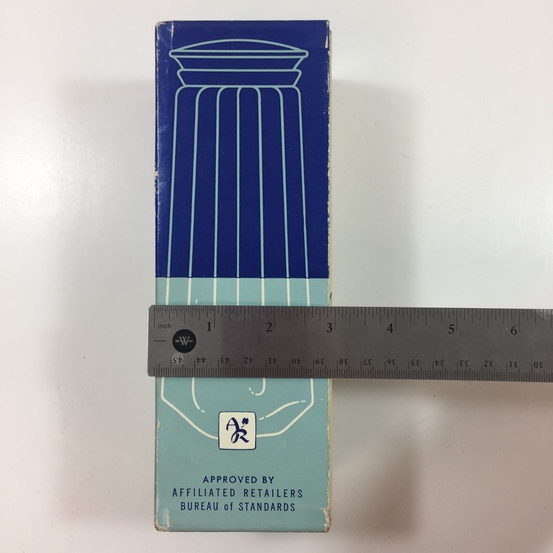 Vintage 1950s Arcross Ice Cap 9 Inch AR 254 English Type Cloth Covered Empty Box gallery