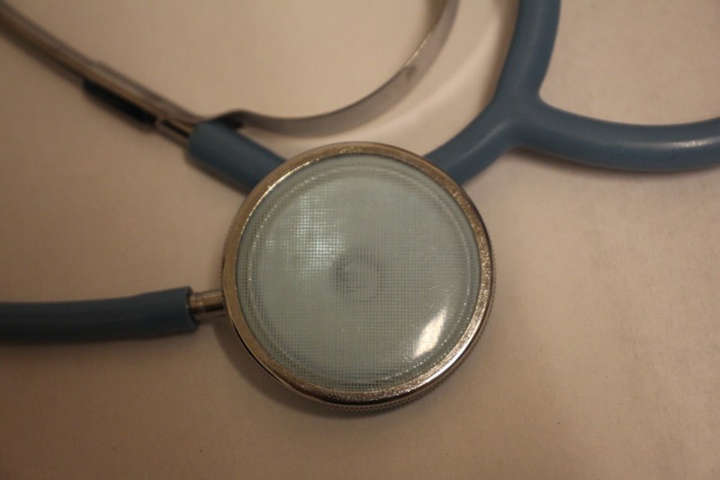 Labtron Nurses Stethoscope - Original Box light blue and silver gallery