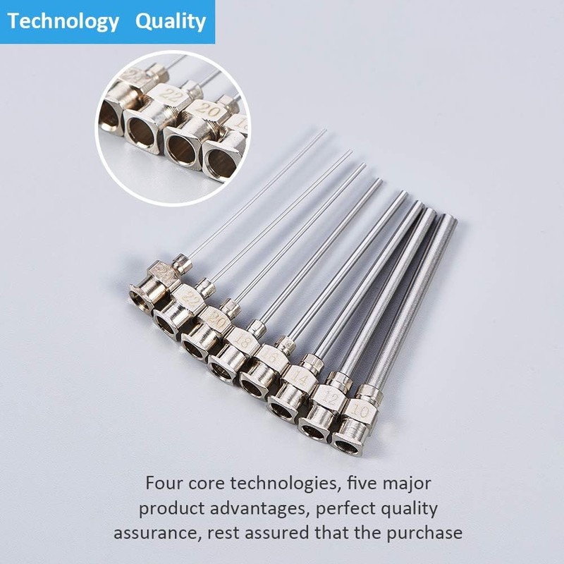 BENECREAT 16PCS 1.5 Inch Stainless Steel Dispensing Needle Tip Blunt gallery