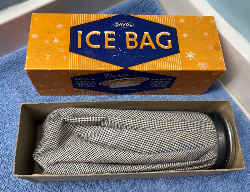 Vintage Davol English Ice Bag # 439 Cold Pack w/ Original box in VGC gallery