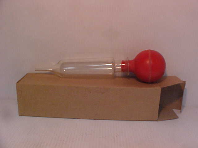Vintage Army Glass Syringe ,Bulb Mercer Glass Work 7/55