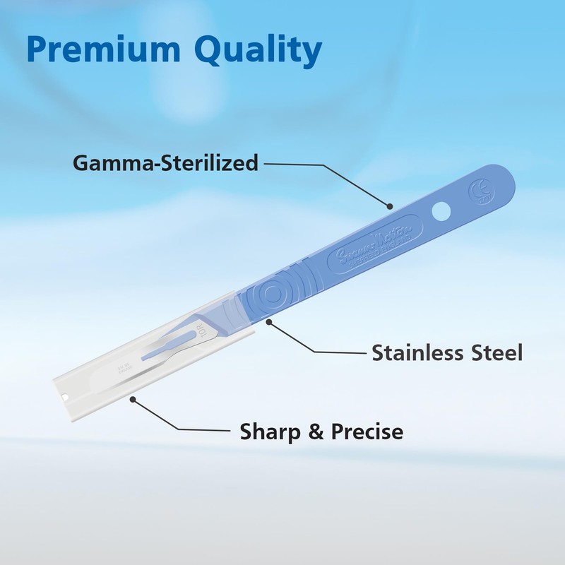 Swann Morton #10R Disposable Surgical Scalpel with Blade & Guard - Sterile... gallery