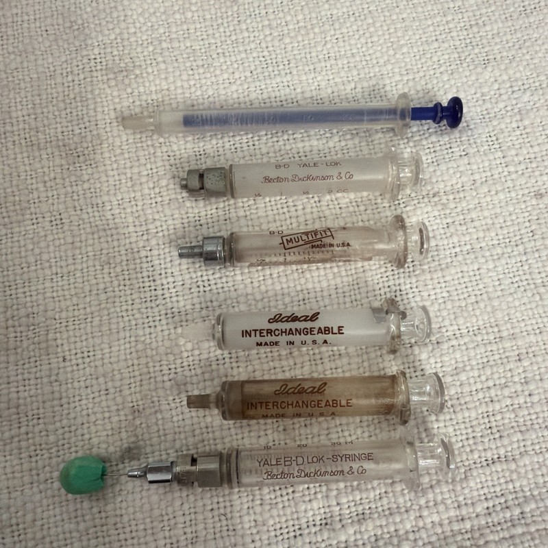 Vintage Glass Medical Syringe Lot