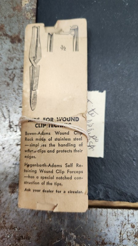 Vintage Justrite Michel’s Wound Clips Surgical Skin Closure Nickel Silver... gallery