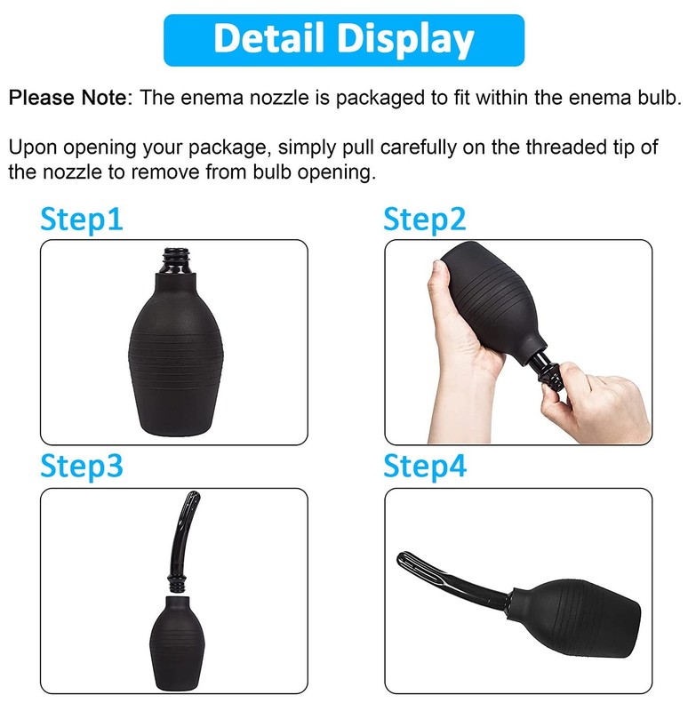 Clean and Healthy Anal Douche for Women,Shower 10 Ounce (1 Piece), Black gallery