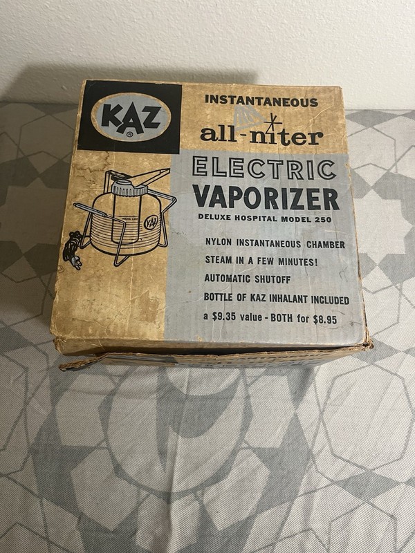 KAZ All-niter Electric Vaporizer/Humidifier w/Box Hospital Model 250 Vintage gallery