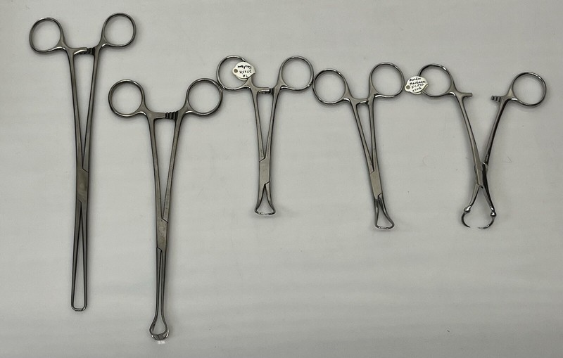 Mixed Lot 5 Sklar Tomac Trylon & Aloe Medical Stainless Forceps Scissors Curved