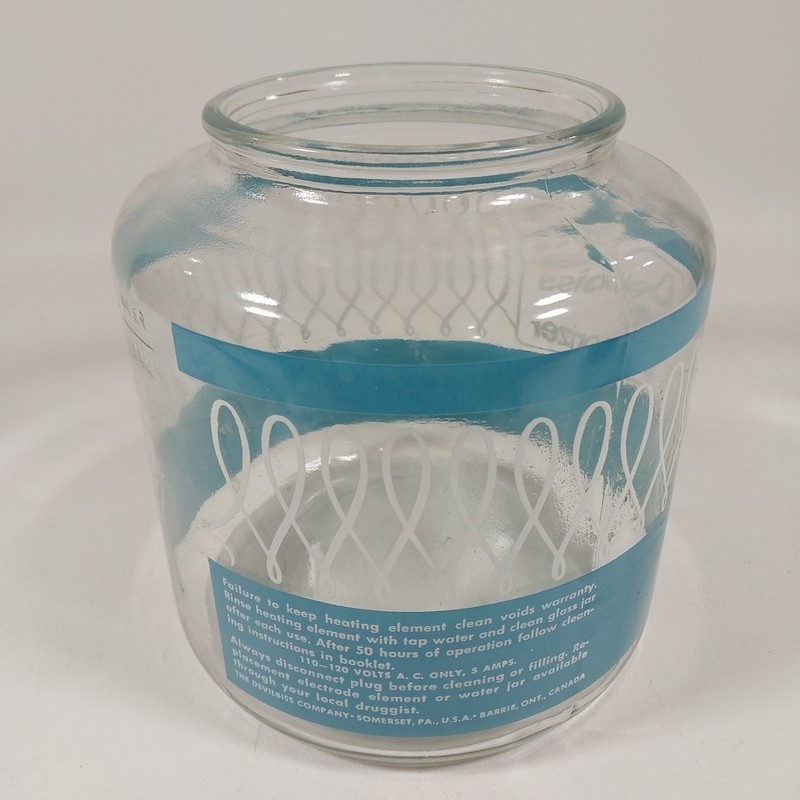 Vintage DeVilbiss No. 145 Vaporizer Humidifier Aqua Blue Glass Piece ONLY gallery