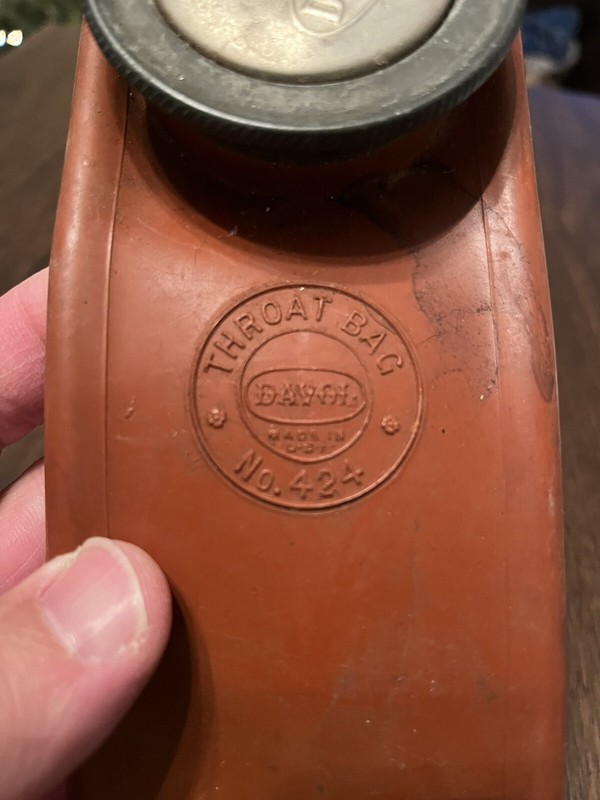 Vintage DAVOL "THROAT BAG" #424 Small Water Bottle USA Red Rubber Ice Bag gallery