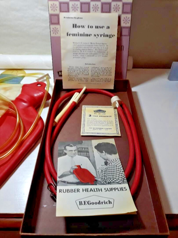 VTG BF Goodrich Combination Fountain Syringe Hot Water Bottle Enema Douche 25-C gallery