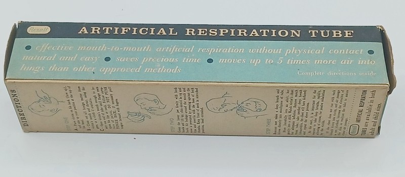 Vintage Rexall Artificial Respiration Tube Child CPR Mouth to Mouth NOS gallery