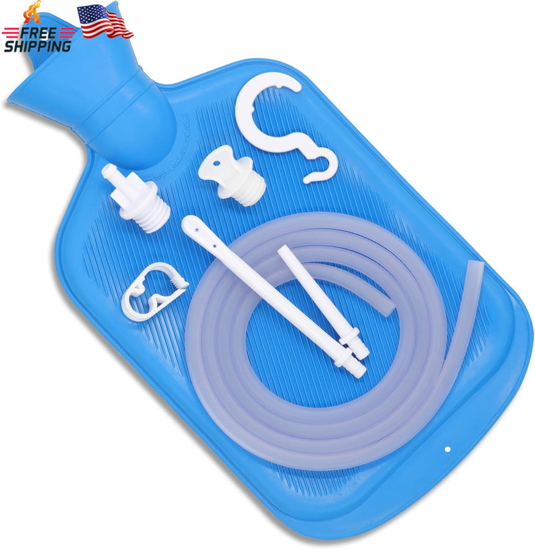 Enema Bag Kit with 5Ft Hose Coffee Enemas at Home Water Shower Douche Colon Deto