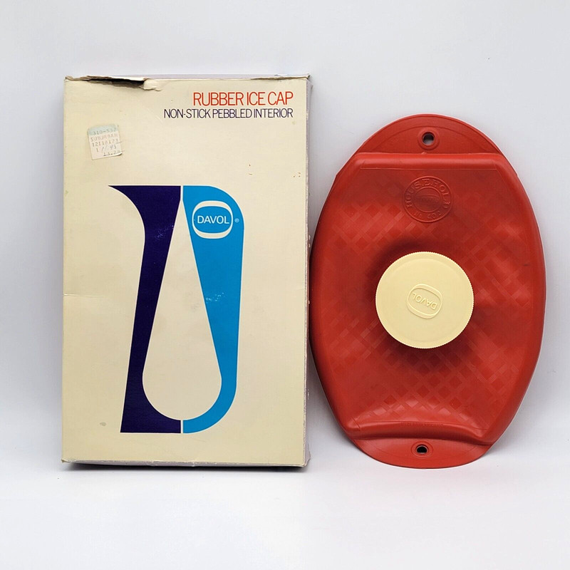 Davol Rubber Ice Cap #402 Non Stick Pebbled Interior Made in England VG Vintage