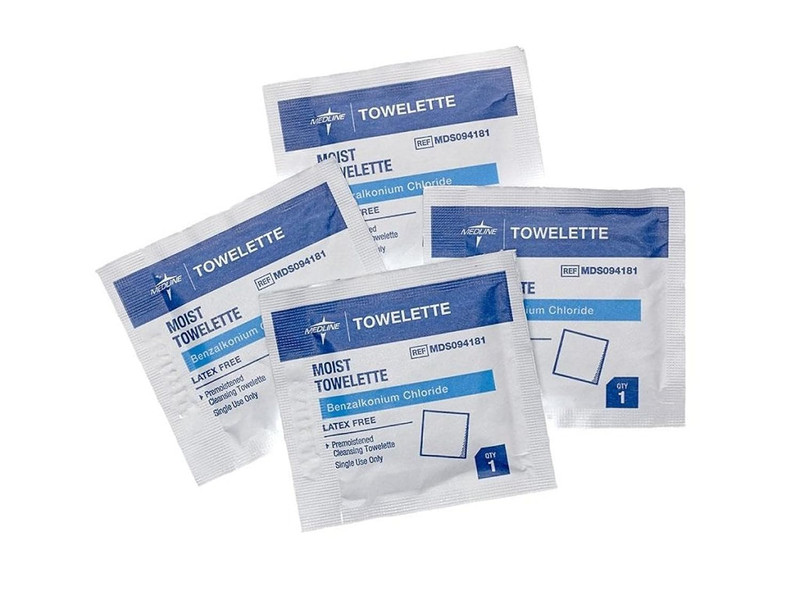 Alcohol-Free Moist Towelette, Latex-Free, 100 Count (Pack of 10)