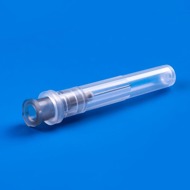 100 Pack 27 Ga 1/2 inch Disposable Needles with Caps for 27G gallery