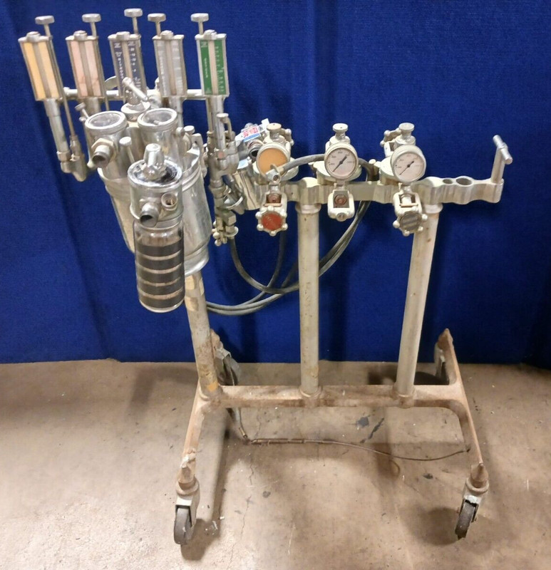 Lundy Rochester Antique Vintage Anesthesia Apparatus Set Model: Heidbrink