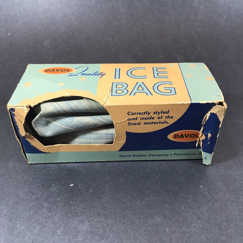 Vtg Davol English Ice Bag 439 Original Box Providence RI Collectable Not Tested gallery