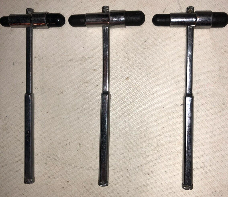 (3) Vintage Medical Instrument Tool Knee Feflex Hammer w/ Brush GRAFCO Italy VGC