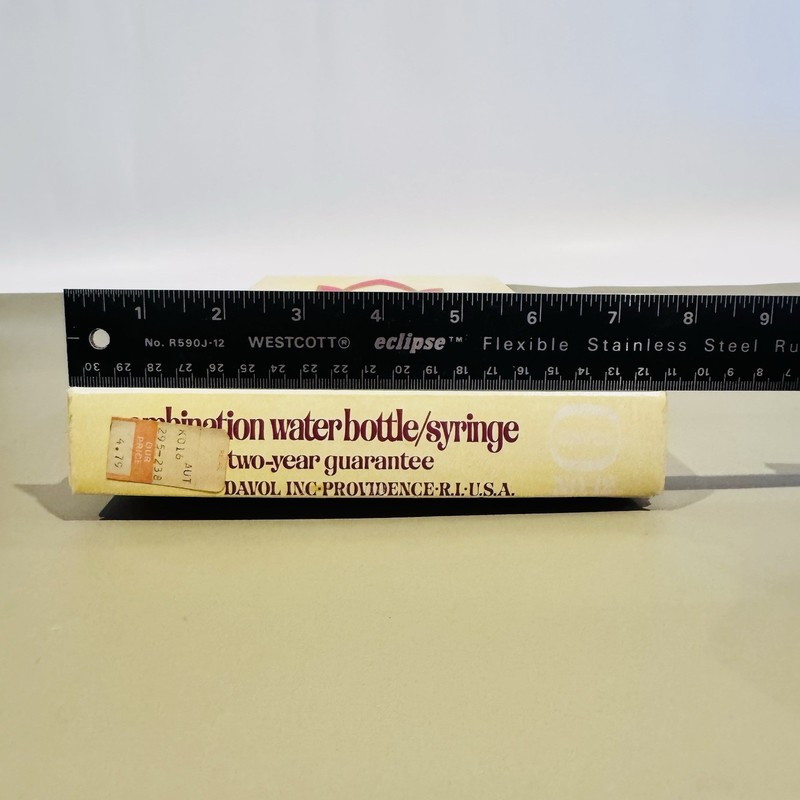 Vintage Davol Comfy Red Water Bottle Syringe Combo In Original Box Made In USA gallery