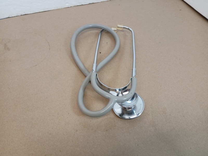 Vintage Marshall Medical Stethoscope Chrome Chestpiece Gray Tubing USA gallery