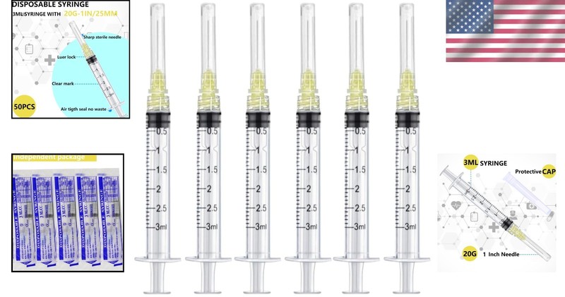 Professional Grade 50 Pcs 3ml 20ga Dispensing Utensils - Sterile and Ready gallery