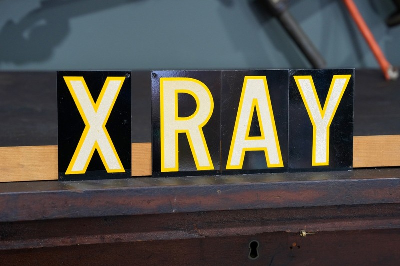 Vintage X Ray Medical Sign Surgical Device Store Display Oddity Dental