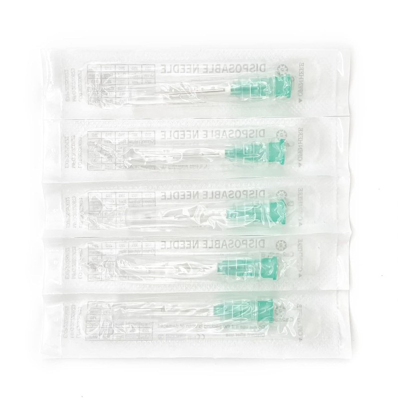 Versatile 21 Ga 1 Inch Stainless Steel Needles - 100pcs for Various Applications gallery