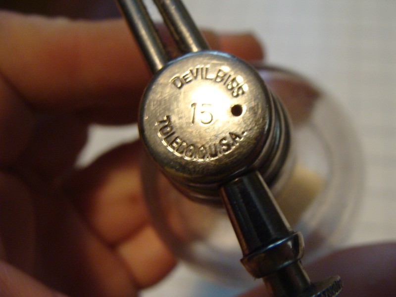 vintage small Glass Atomizer: Devilbiss #15 gallery
