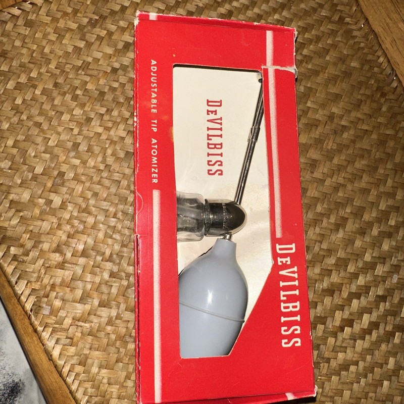 VINTAGE 1940s DEVILBISS ATOMIZER #127 ORIGINAL BOX AS PICTURED
