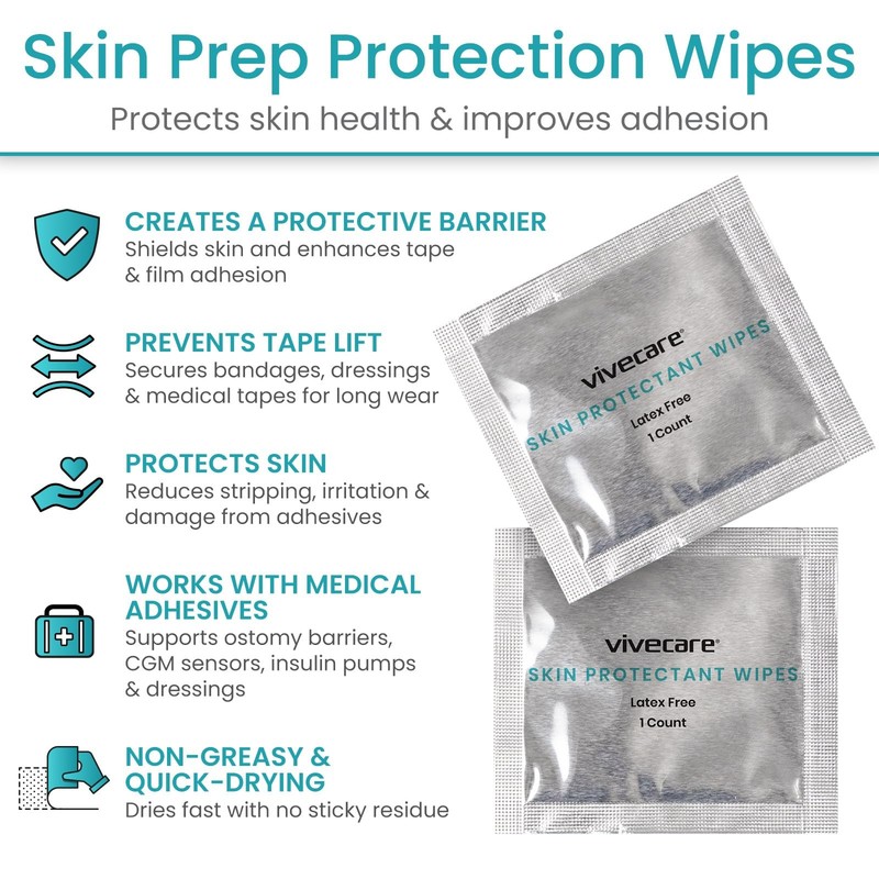 Vivecare Skin Prep Wipes (50 Count) – Sterile Protective Skin Barrier & Alcoh... gallery