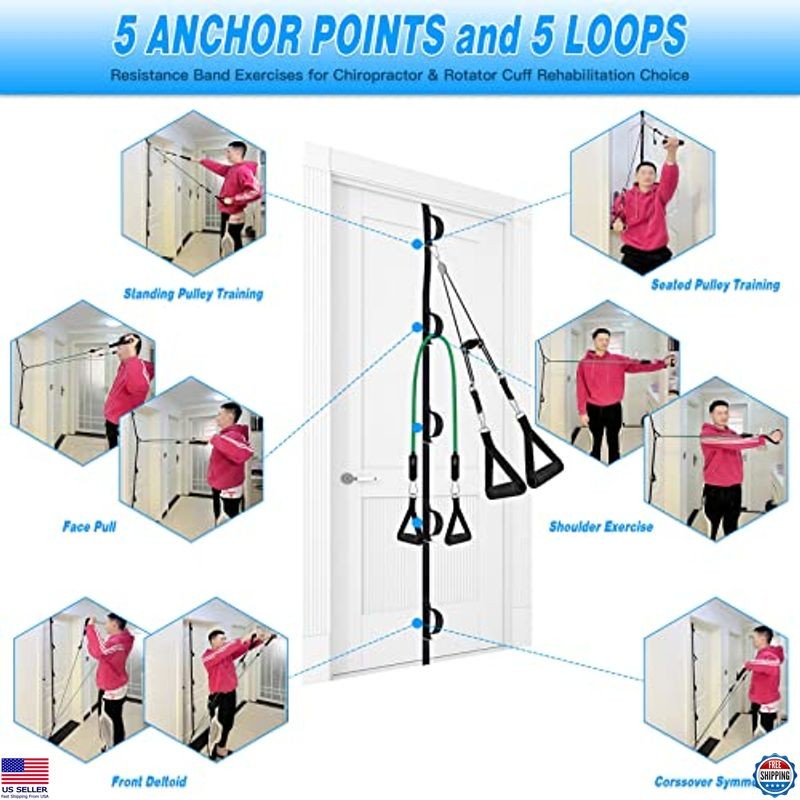 ATENTO Cervical Neck Traction Device - Over Door Spine Decompression Hammock gallery