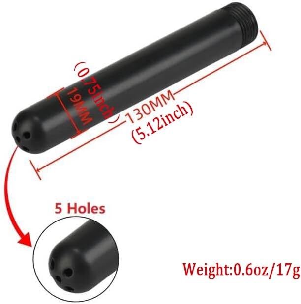 Travel Enema Shower System With Water Control Valve for Men and Black, Black gallery