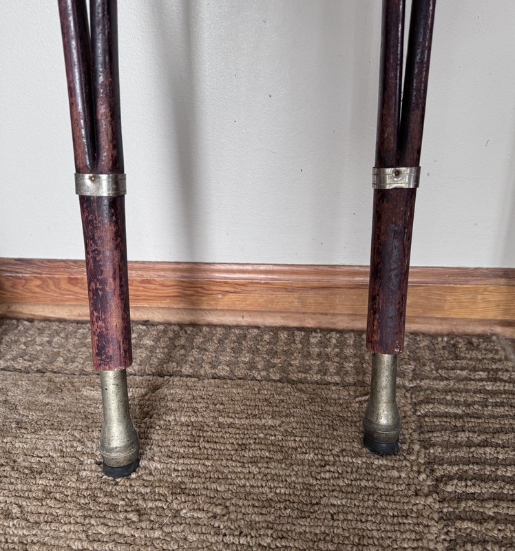 Rare Vintage Wooden Medical Crutches 53.5 inches. gallery