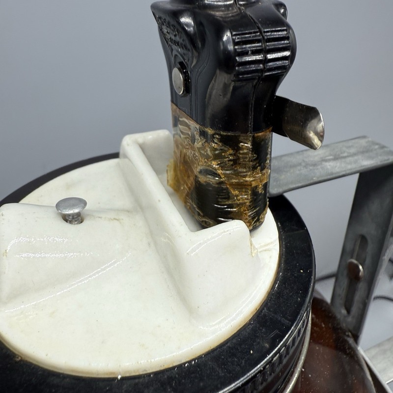 Vintage Kaz Electric Vaporizer No. 105 Tested Works Brown Glass Crackle Bottom gallery