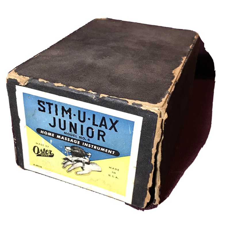 Circa 1950 Oster Stim-U-Lax Junior Model 4 Home Massage Instrument Original Box