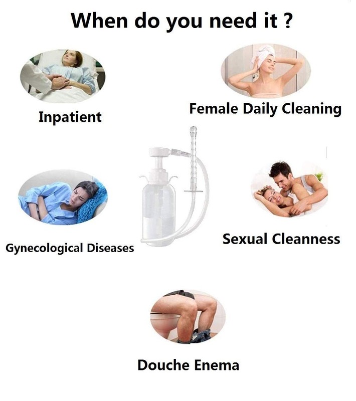 Vaginal Douche Cleansing System Female Syringe 4 Piece Set, As Picture gallery
