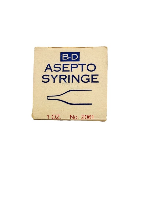 Vintage B-D Asepto Glass Syringe 1oz No 2061 w/ Box Medical Collectible gallery