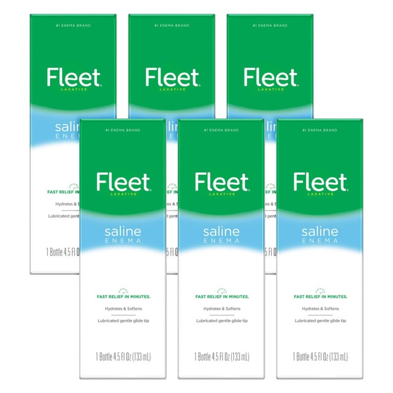 Fleet Enema Saline Ready to Use – 4.5 oz (6 Pack) Fl Oz (Pack of 6)