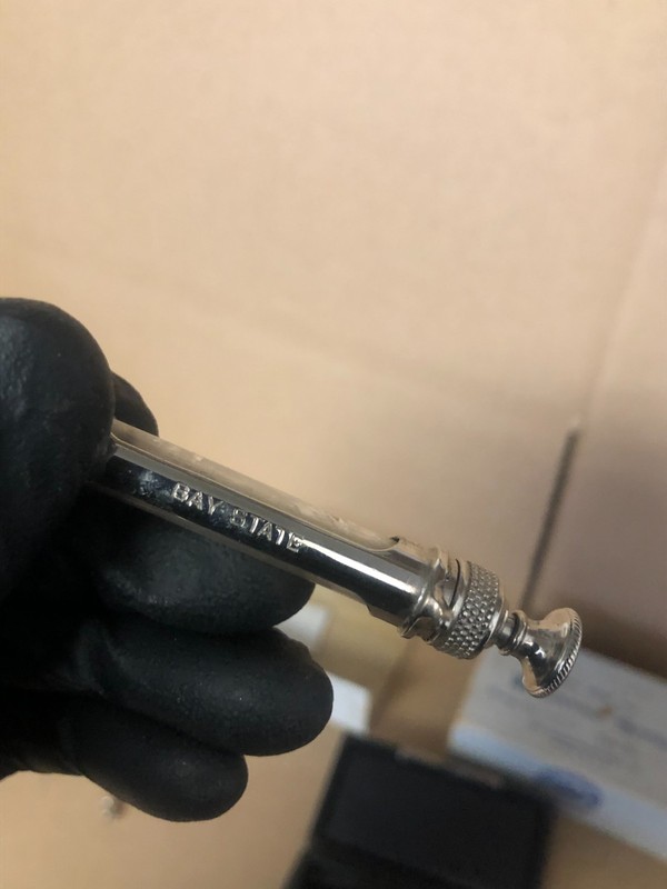 ANTIQUE RANDALL FAICHNEY GLASS/METAL HYPODERMIC SYRINGE BAY STATE gallery