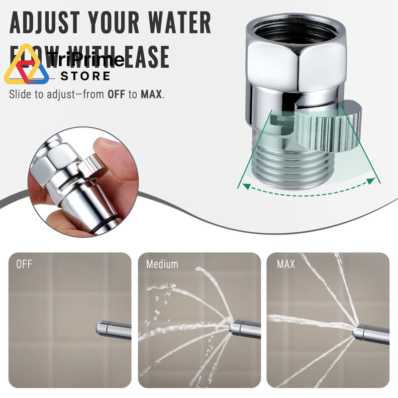 Shower Enema System with Water Control Valve, 100 Inches Hose, Chrome gallery