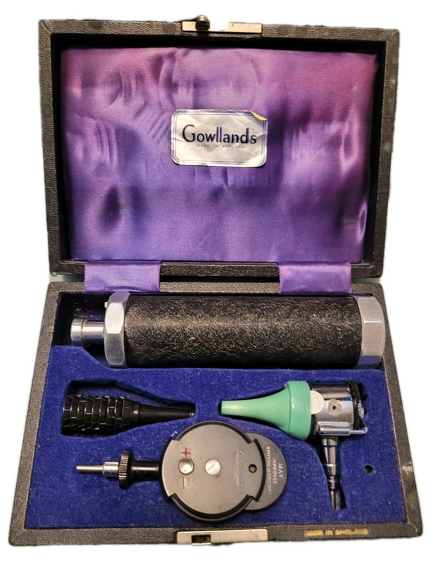 Beautiful Vintage Gowllands Otoscope In Case Circa 1960s