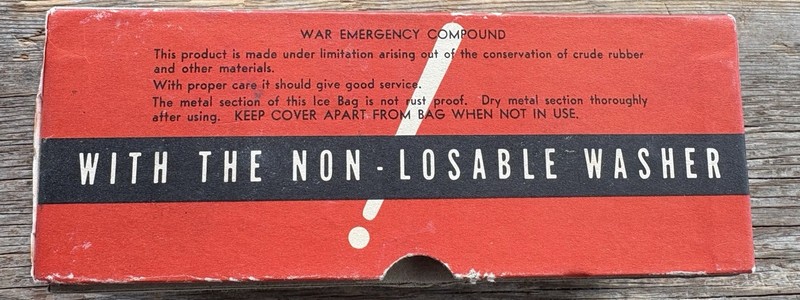 Wireless Ice Bag~Made Under War Restrictions~1940’s~The LOBL Mfg Co~Mass gallery