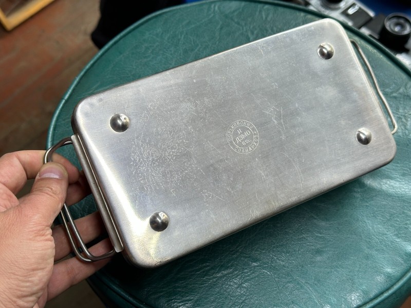 RUSSIA Medical Sterilizer Box Stainless Steel 1962 Soviet USSR glass syringes gallery