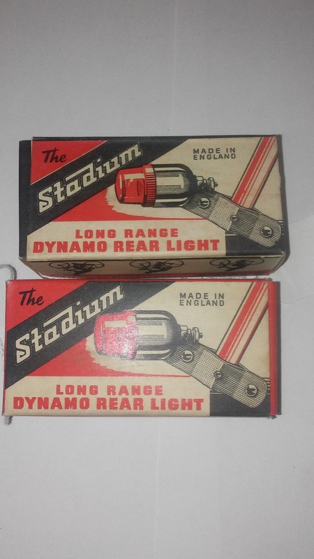 Vintage STADIUM Made England Long Range Dynamo Rear Light Old Stock BOXED Qty 1 gallery