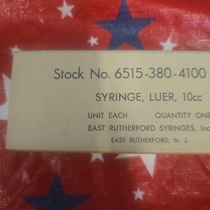 Vintage Medical Equipment Glass 10 cc Syringe Luer, Rutherford NJ 1960's Surplus gallery