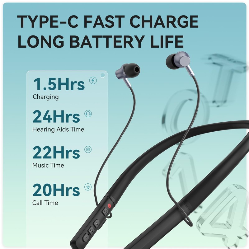 ADCDAC Hearing Aids, Bluetooth Aid for Seniors Adults, Dark Black gallery